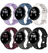 Eiavike Slim Bands Compatible with Google Pixel Watch Band Adjustable Breathable Soft Silicone Sp...