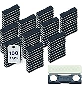 Performore 100 Pack of Name Badge Magnets 1.75" X 0.5" with 3M Adhesives and Stainless Back Plate...