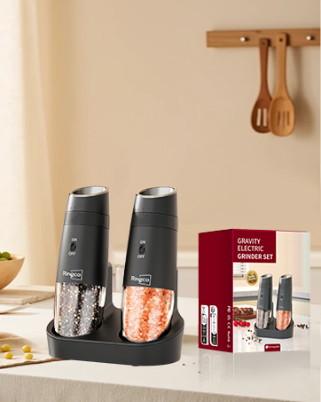 The grinder is placed on the table.