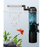 UPETTOOLS Aquarium Filter Fish Tank Filter with Fluid Bed Sponge Filter Multiple Function Ultra-S...