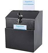 xydled Suggestion Box with Lock Wall Mountable Donation Box Ballot Box Voting Box Collection Box ...