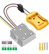 Azocek 20V to 12V Step Down Converter 20A 240W Max - Compatible with DeWalt 20V Battery, Power Wh...