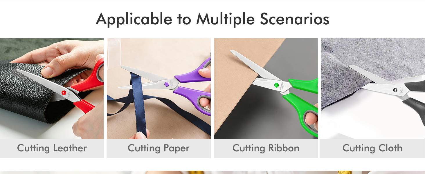Scissors Bulk, 8 Inch Scissors All Purpose Sharp Sewing Fabric Shears for Office School Supplies