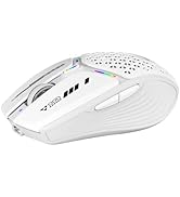 Uciefy Bluetooth Wireless Mouse, (BT5.0/5.1+2.4GHz) USB C Rechargeable LED Mouse Battery Level Vi...