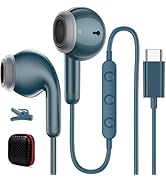 USB C Headphones Wired Earbuds for Samsung S25 Ultra S24 S23 Z Fold 7,Android Headphones With Mic...