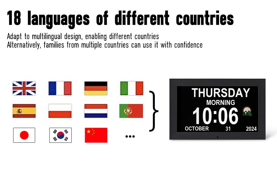 18 languages of different countries