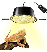 CAVACHEW G9 Reptile Heat Lamp Combo Kit- 50W UVA Basking Bulb &amp; Low Profile Tank Hood for Bearded...