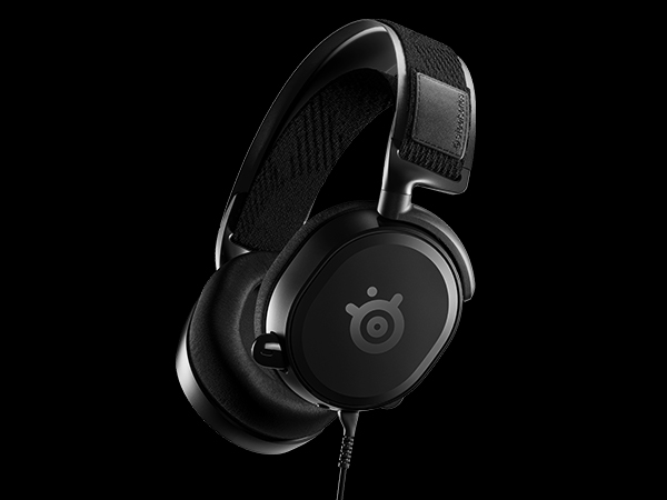 -SteelSeries headset with logo floating in space