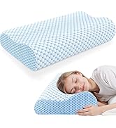 TranquilRelax Cervical Neck Pillow for Neck Pain Relief, Memory Form Neck Pillow for Sleeping, Si...