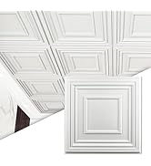 Art3d Drop Ceiling Tiles 24x24 Inch (12-Pack, 48 Sq.ft) – Glue Up PVC Ceiling Tiles 2x2 Ft., Deco...