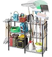Roxibelt T3 Garden Tool Organizer(With 6 Shelves and 3 PP Panel)Heavy Duty Garage Tool Storage fo...