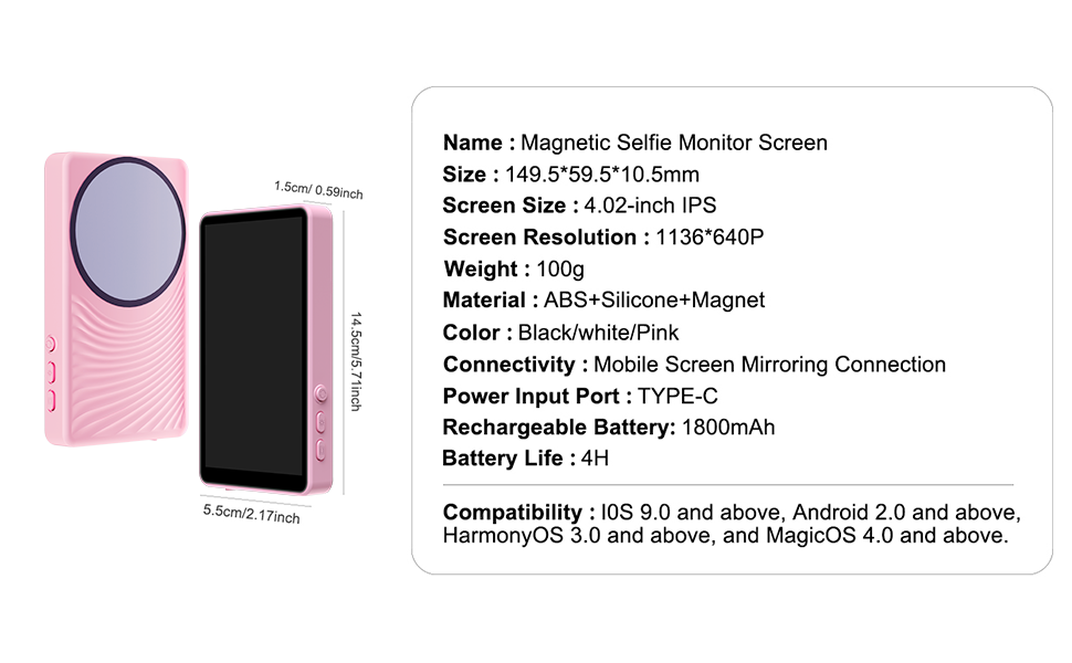 Product parameters