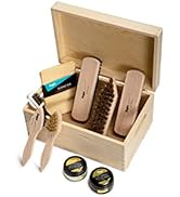 Kaps Complete Shoe Clean and Care Kit, 9 Piece Shoe Care Set for Leather Boots and Shoes, Footwea...