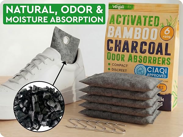 Natural, odor and moisture absorption