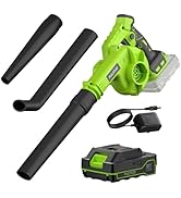 Leaf Blower Cordless with Battery and Charger, 20V Electric Cordless Blower 120MPH Small Leaf Blo...