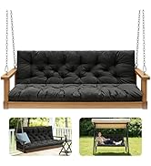GPQAWER Porch Swing Cushions,Outdoor Cushions 3 Seater Replacement with Backrest, Waterproof Thic...
