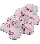 Rainbow Foldable Baby Bath Seat - Universal Floating Support Mat, Comfortable Cushion for Baby Ba...