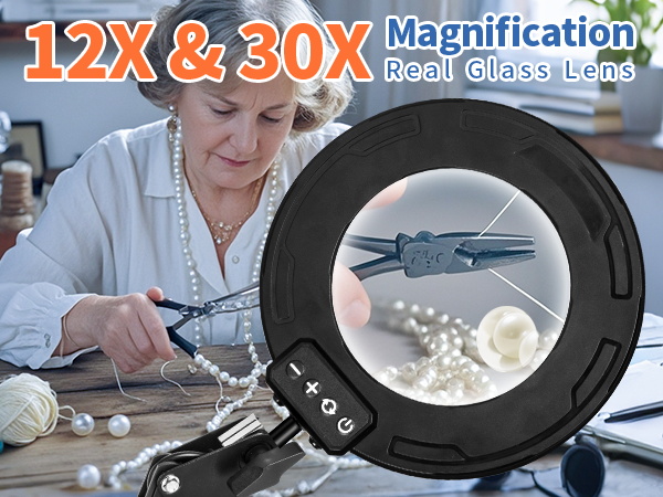 craft light magnifying work light 10x magnifying glass with light and stand magnifying desk lamp