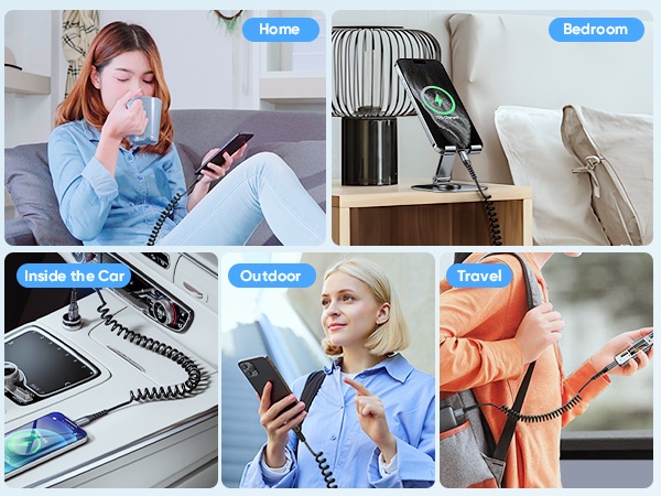 coiled lightning cable