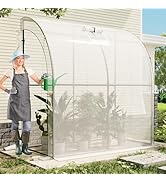 SPECILITE 79” x 40” x 83” Lean to Greenhouse for Outdoors, Portable Walk-in Plant Green House wit...