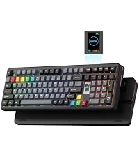 Keymatic Mechanical Keyboard Wireless,98% Pink Creamy Keyboard Gaming Keyboard,3 Mode with Multimedi...