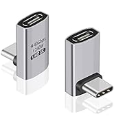 Duttek 90 Degree USB C Adapter 240W, USB C 90 Degree Adapter 40Gbps, 90 Degree USB C Male to Fema...