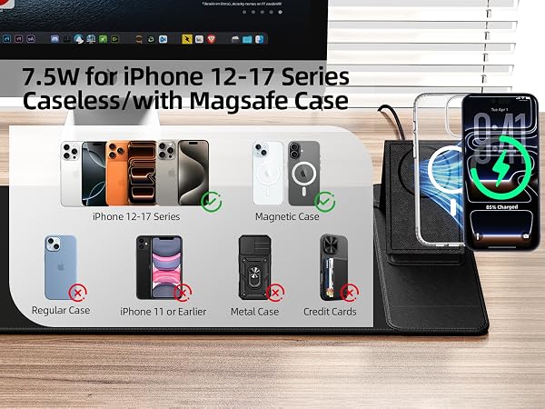 wireless charging desk mat