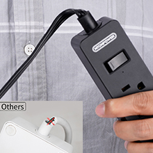 10Ft multiple Outlets Power Strip USB extra Long Thin Flat Plug Extension Cord Under Carpet Rug