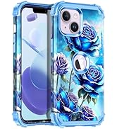 Miqala Compatible with iPhone 13 Case &amp; iPhone 14 Case,Glow in The Dark Three Layer Heavy Duty Sh...