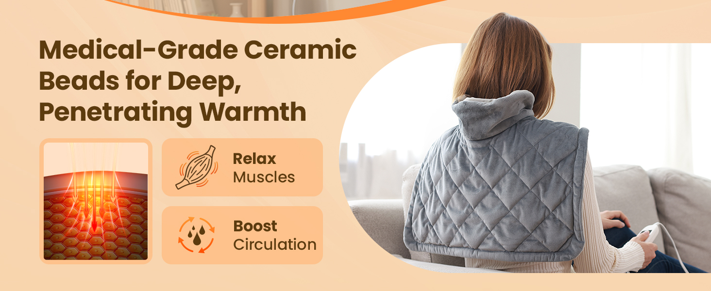 heating pad for neck and shoulders and back