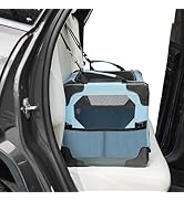 JOYTUTUS Collapsible Dog Crate, 20 Inch Portable Pet Crate for Car, Travel Foldable Dog Crate for...