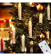 12PCS Christmas LED Window Candles, JOSU Battery Operated Flameless Taper Christmas Candles Light...