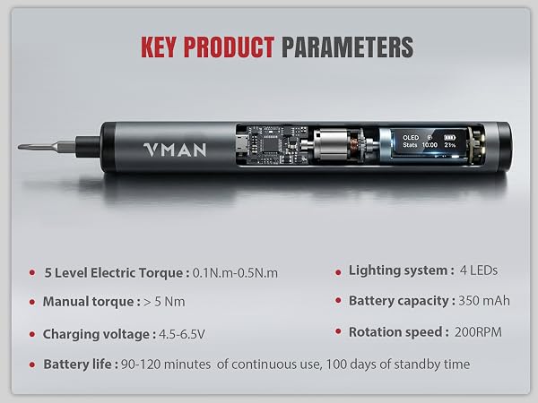 Precision Electric Screwdriver Set 78 in 1 Mini Electric Screwdriver, Magnetic Rotatable Rack