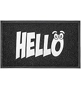 DSV Front Door Mat Outdoor for Home Entrance - 30"x17.5" Black Non-Slip Welcome Mat for Outdoor a...