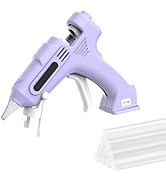 Cordless Hot Glue Gun, Fast Preheating Electric Hot Glue Kit with 10Pcs 7mm High Adhesion Sticks,...
