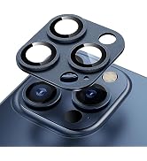QingWaer Camera Lens Protector for iPhone 15 Pro / 15 Pro Max, 3D Alloy Metal and Tempered Glass ...