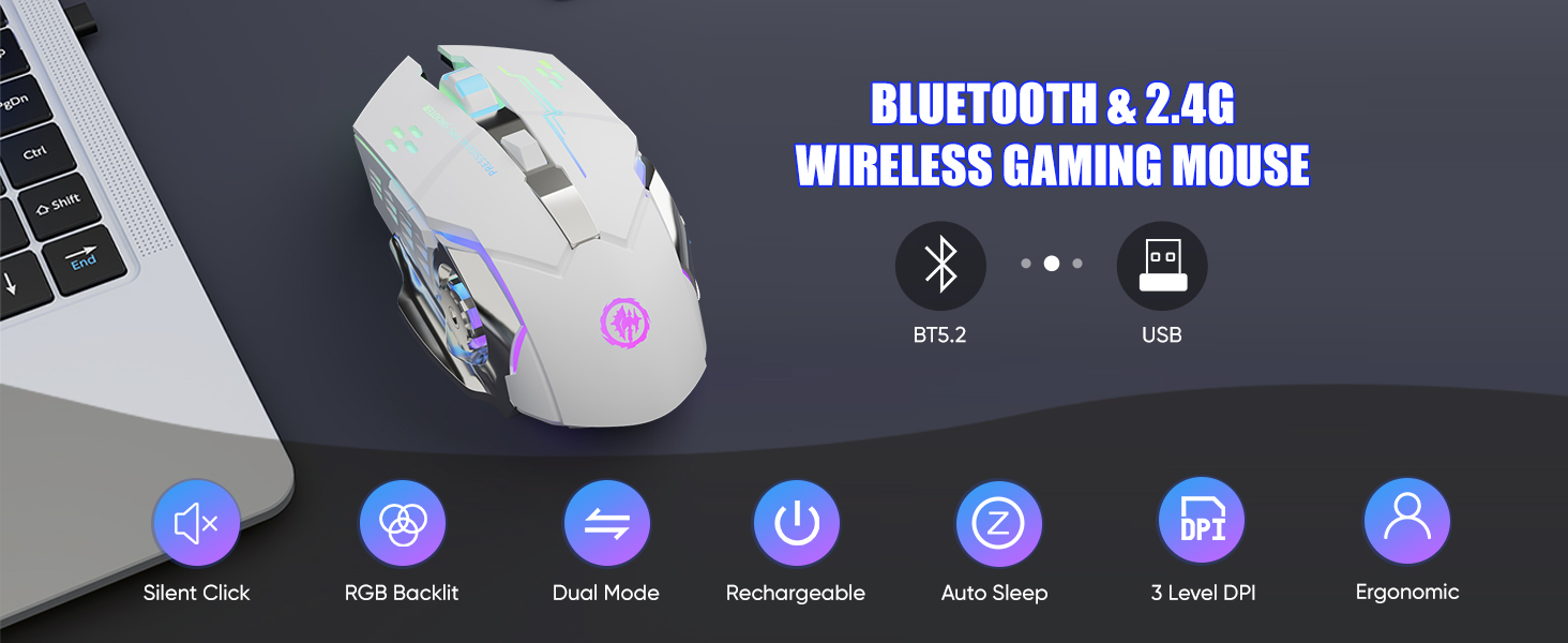 bluetooth wireless gaming mouse mice