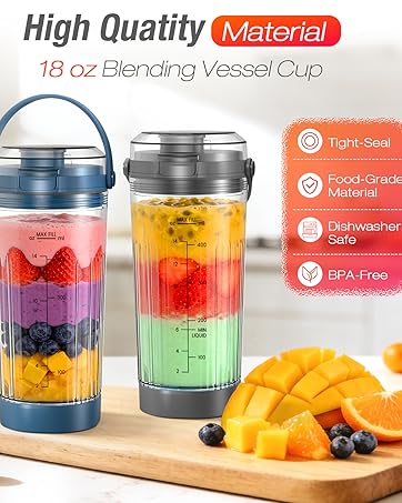 Blending vessel cup