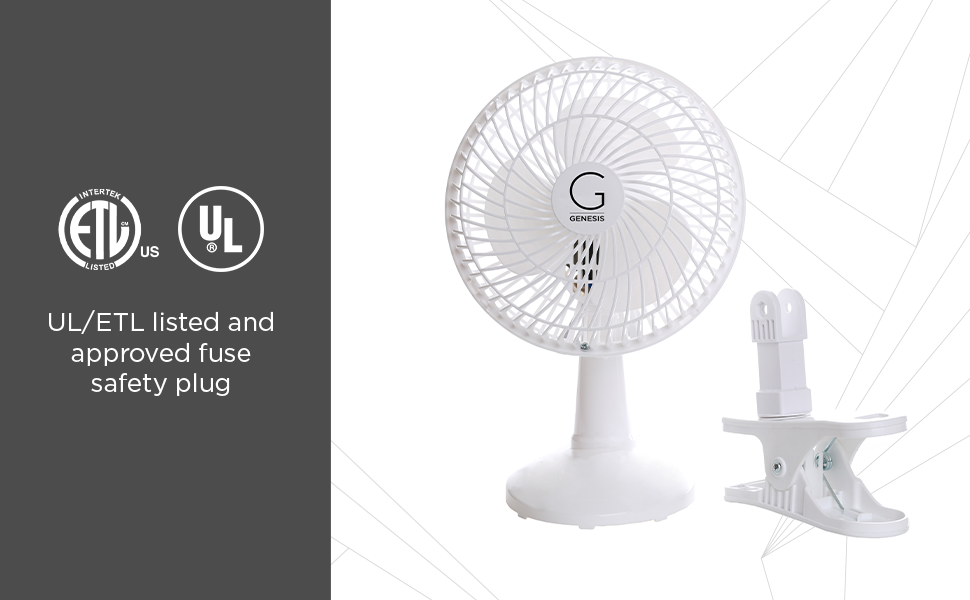 Genesis A1 Clip Fan Certifications