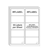 MFLABEL 10-UP Shipping Address Labels, Internet Mailing Shipping Labels, Sticker Labels, 2" x 4" ...