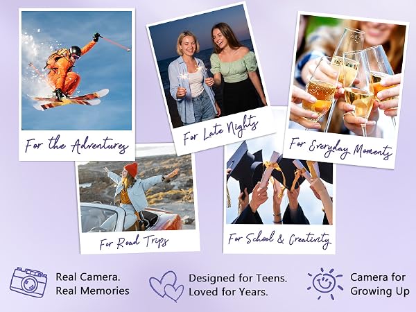 Compact travel camera for beginners, teens, school trips, vacations, birthdays, and everyday use