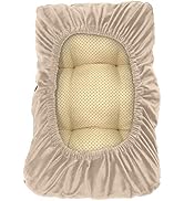 Sigmat Rectangle Stool Cushion Padded Saddle Seat Counter Stool Cover Beige 10"x18"