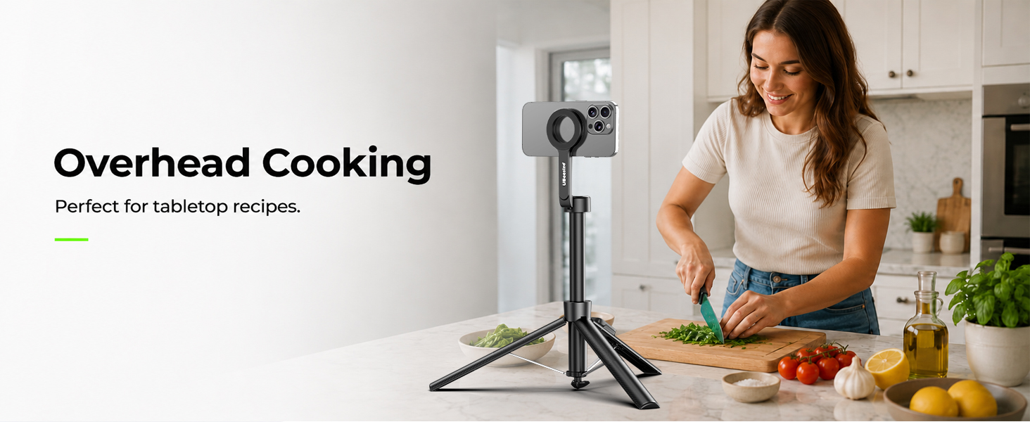 Overhead Cooking: Perfect for tabletop recipes.