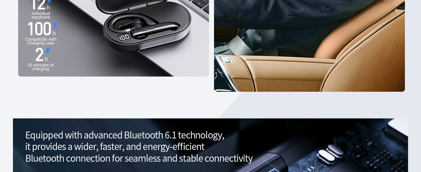 Bluetooth Headset Single Ear Business Earbuds