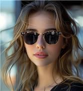 Retro Semi-Rimless Polarized Sunglasses