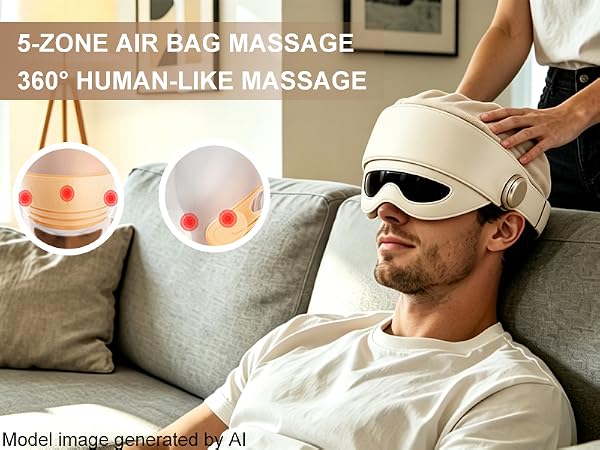 5-ZONE AIR BAG MASSAGE,360° HUMAN-LIKE MASSAGE
