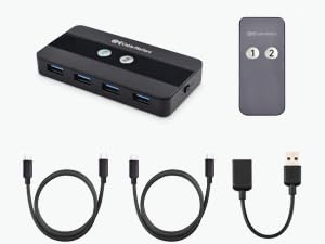 USB-C Switch 2 Computers with HDMI, DisplayPort, and 4X USB 3.0 Ports – 8K or Dual 4K 60Hz Video