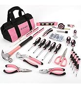 Yougfin Pink Tool Set, 215 Pcs Lady's General Home Repairing Tools Kit For Girls &amp; Women With Por...