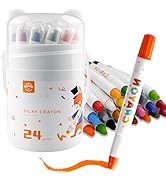 IEFFPIN Toddlers Crayon, 24 Color Smooth and Twistable Crayon, Washable Jumbo Crayons, Suitable f...
