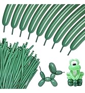 100pcs Sage Green 260 Balloons, Thickening Latex Green 260q Balloon for Animal Model, Long Twisti...